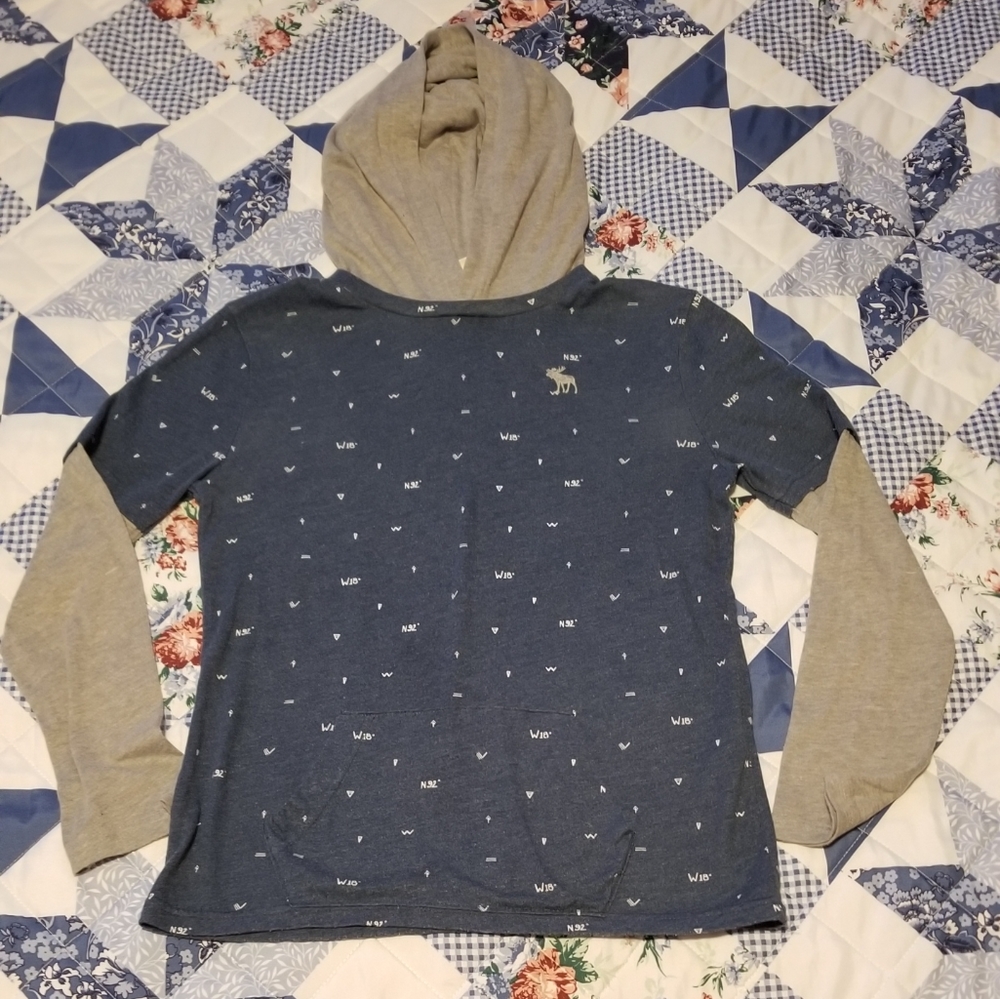 Boys Abercrombie Hooded Shirt Size Small (10)